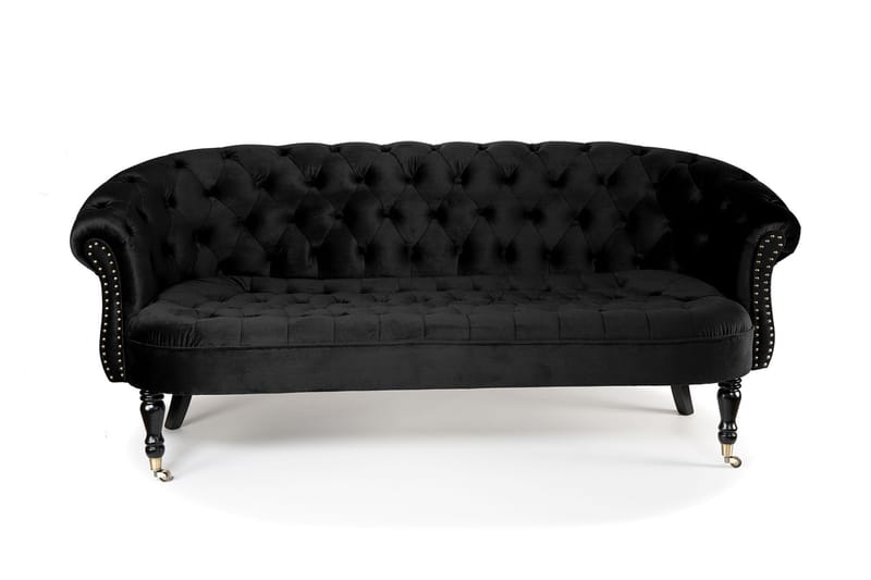 Chesterfield Ludovic Sofa 3-seters - Svart - Møbler - Sofaer - Sofa 3 seter