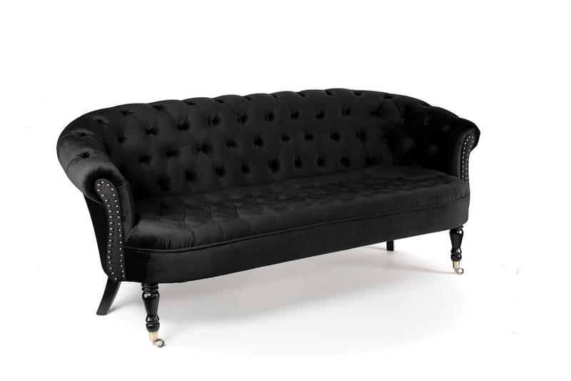 Chesterfield Ludovic Sofa 3-seters - Svart - Møbler - Sofaer - Sofa 3 seter