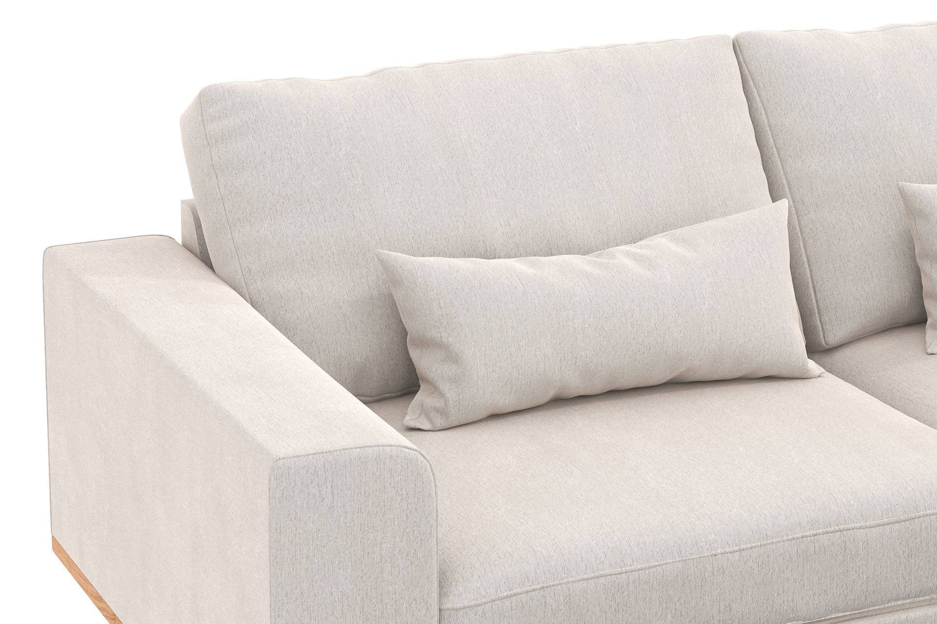 Copenhagen 3-seters Fløyelssofa - Kremhvit - Møbler - Sofaer - Sofa 3 seter