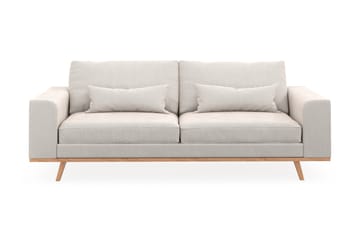 Copenhagen 3-seters Fløyelssofa - Kremhvit - Møbler - Sofaer - Sofa 3 seter