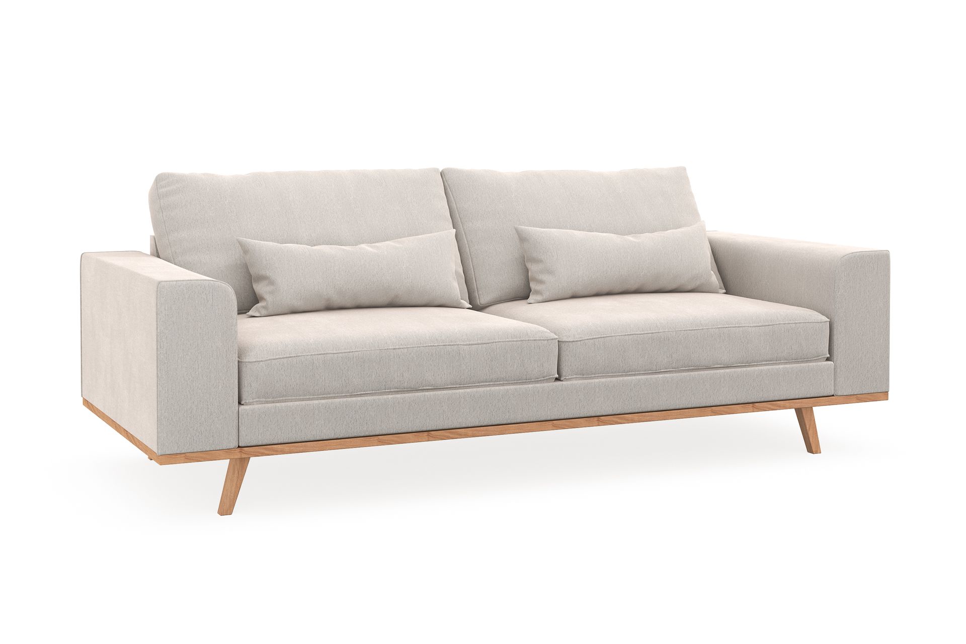 Copenhagen 3-seters Fløyelssofa - Kremhvit - Møbler - Sofaer - Sofa 3 seter