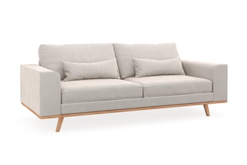 Copenhagen 3-seters Fløyelssofa - Kremhvit - Møbler - Sofaer - Sofa 3 seter