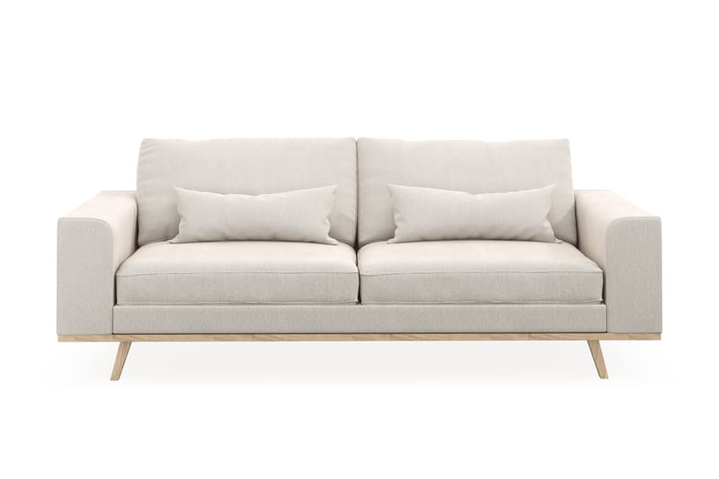 Copenhagen 3-seters Fløyelssofa - Kremhvit - Møbler - Sofaer - Sofa 3 seter