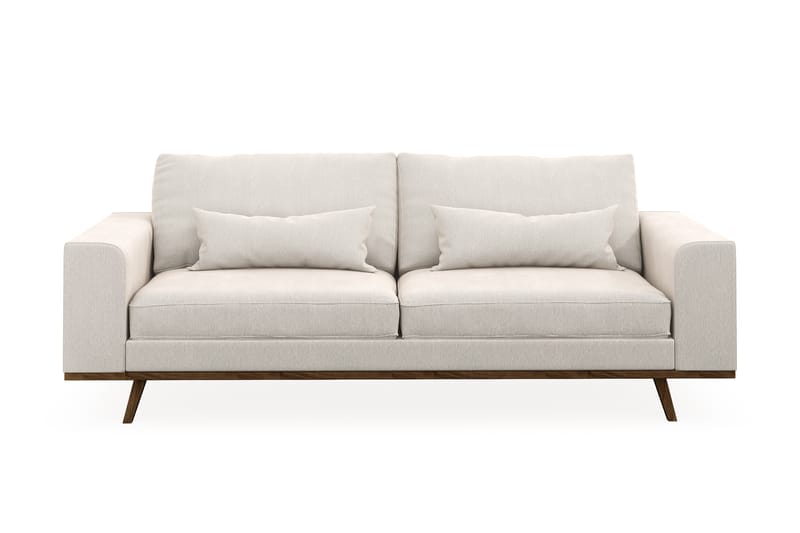 Copenhagen 3-seters Fløyelssofa - Kremhvit - Møbler - Sofaer - Sofa 3 seter