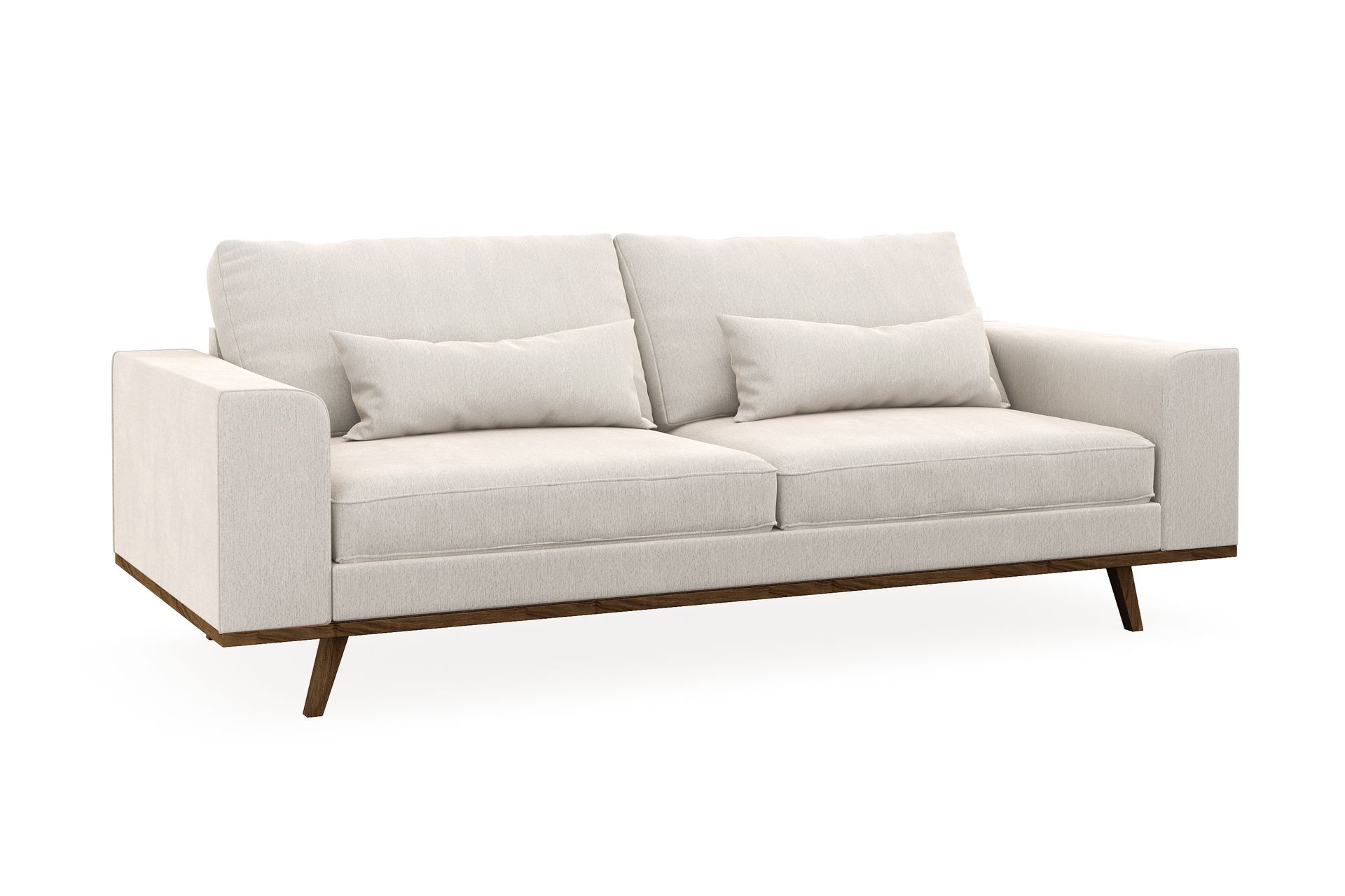 Copenhagen 3-seters Fløyelssofa - Kremhvit - Møbler - Sofaer - Sofa 3 seter