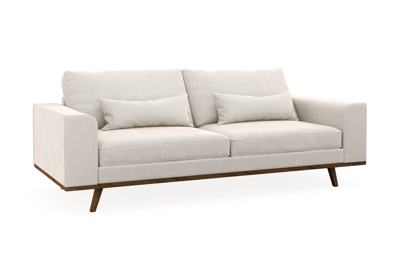 Copenhagen 3-seters Fløyelssofa - Kremhvit - Møbler - Sofaer - Sofa 3 seter