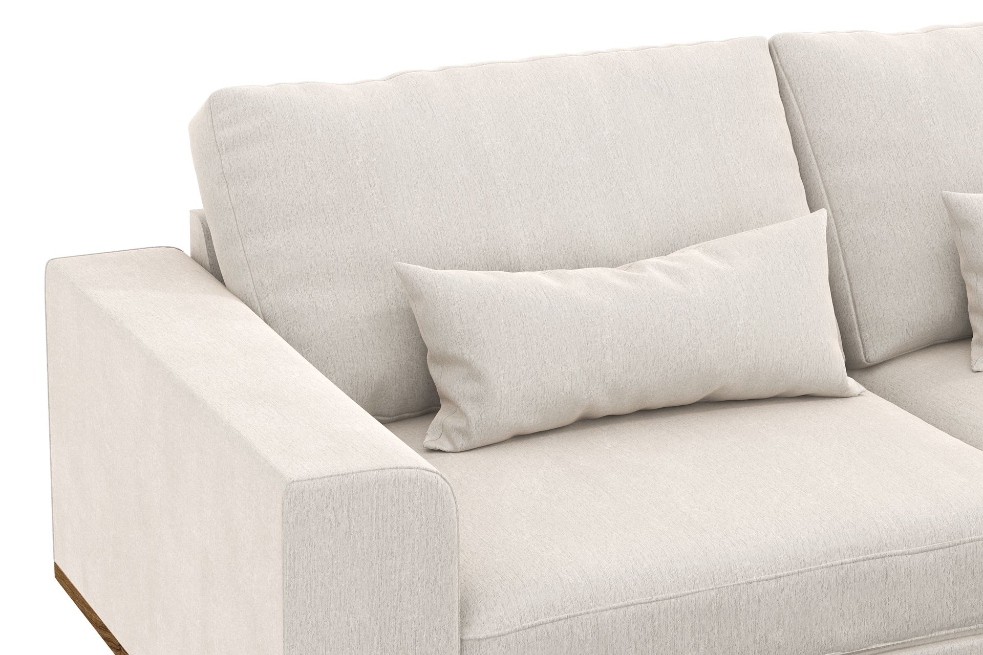 Copenhagen 3-seters Fløyelssofa - Kremhvit - Møbler - Sofaer - Sofa 3 seter