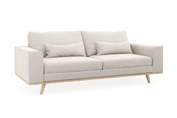 Copenhagen 3-seters Fløyelssofa - Kremhvit - Møbler - Sofaer - Fløyel sofaer