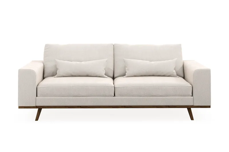 Copenhagen 3-seters Fløyelssofa - Kremhvit - Møbler - Sofaer - Sofa 3 seter