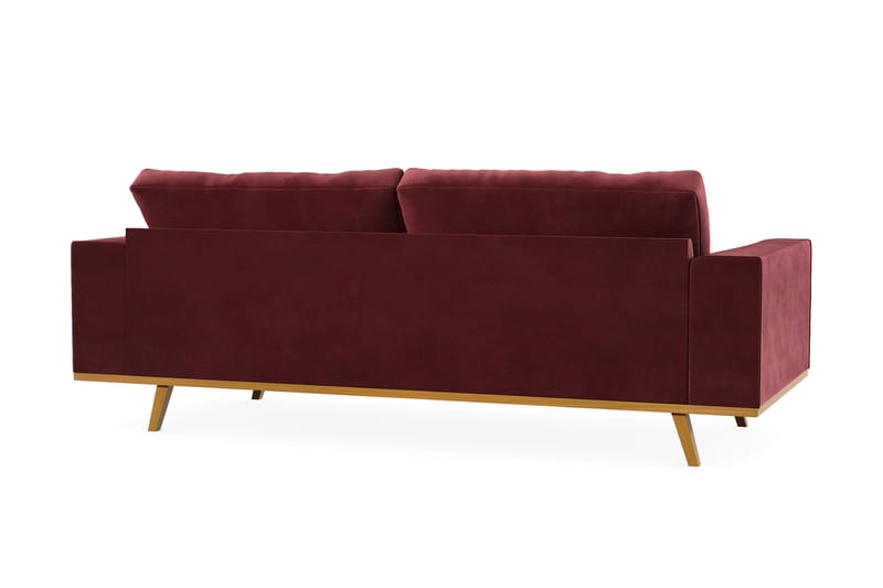 Copenhagen 3-seters Fløyelssofa - Lilla - Møbler - Sofaer - Sofa 3 seter
