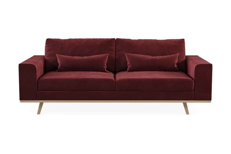 Copenhagen 3-seters Fløyelssofa - Lilla - Møbler - Sofaer - Sofa 3 seter