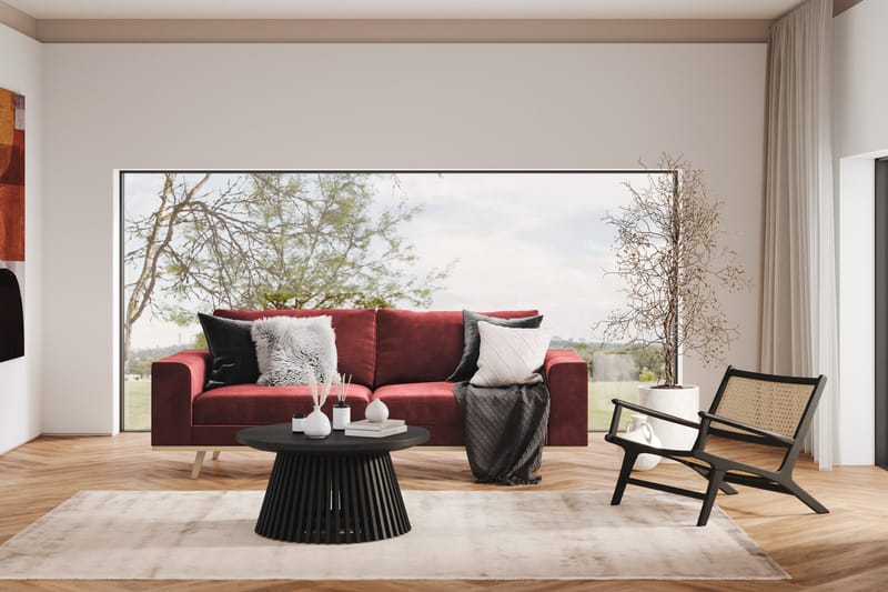 Copenhagen 3-seters Fløyelssofa - Lilla - Møbler - Sofaer - Sofa 3 seter