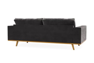 Copenhagen 3-seters Fløyelssofa - Mørk grå - Møbler - Sofaer - Sofa 3 seter