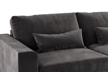 Copenhagen 3-seters Fløyelssofa - Mørk grå - Møbler - Sofaer - Sofa 3 seter