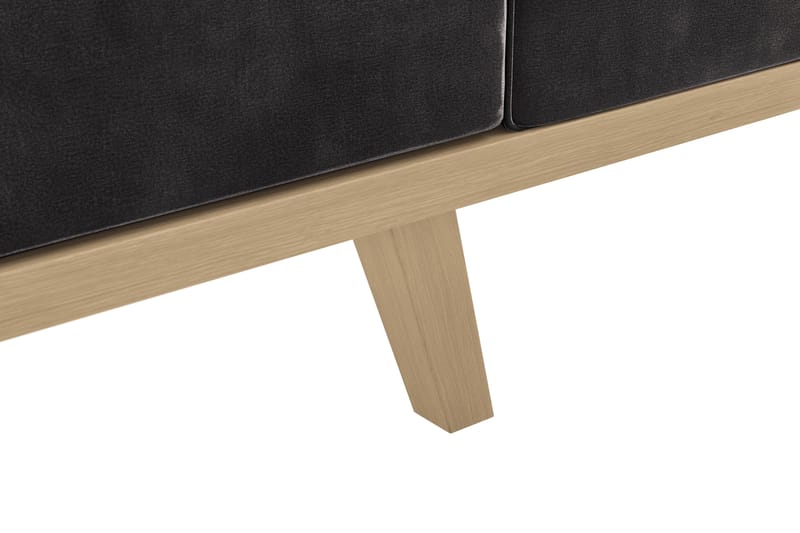 Copenhagen 3-seters Fløyelssofa - Mørk grå - Møbler - Sofaer - Sofa 3 seter