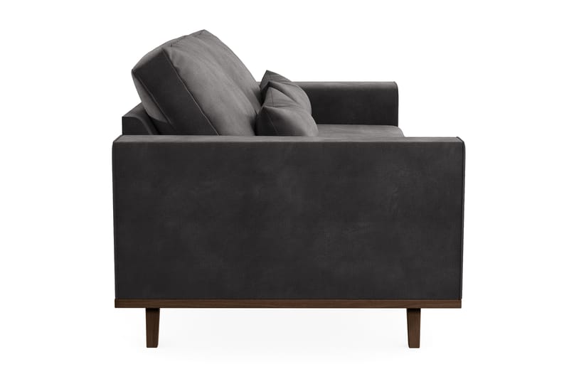 Copenhagen 3-seters Fløyelssofa - Mørk grå - Møbler - Sofaer - Sofa 3 seter