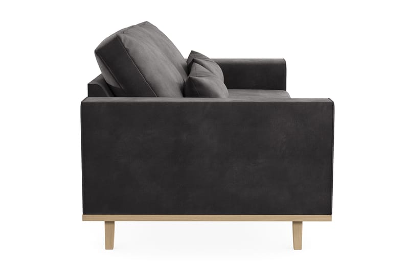 Copenhagen 3-seters Fløyelssofa - Mørk grå - Møbler - Sofaer - Sofa 3 seter