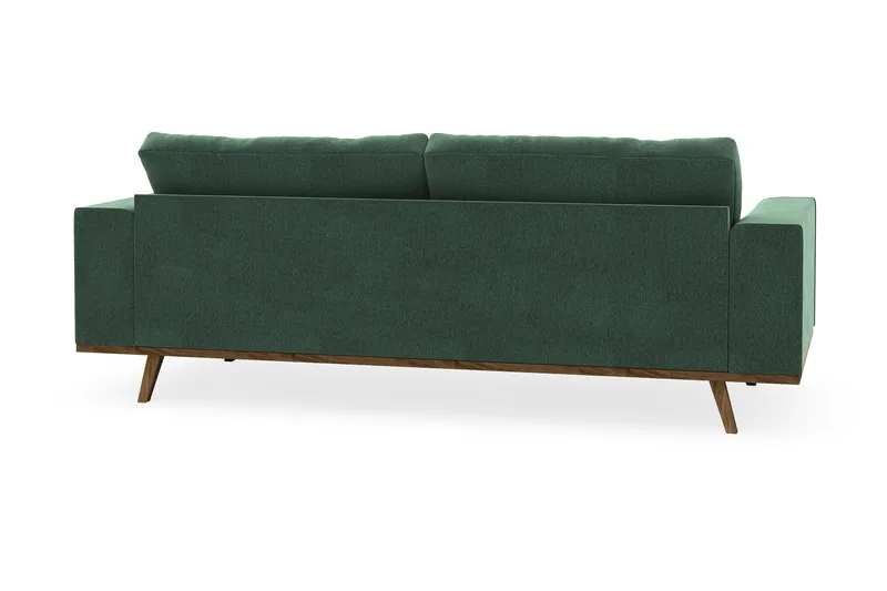 Copenhagen 3-seters Fløyelssofa - Mørk grønn - Møbler - Sofaer - Sofa 3 seter