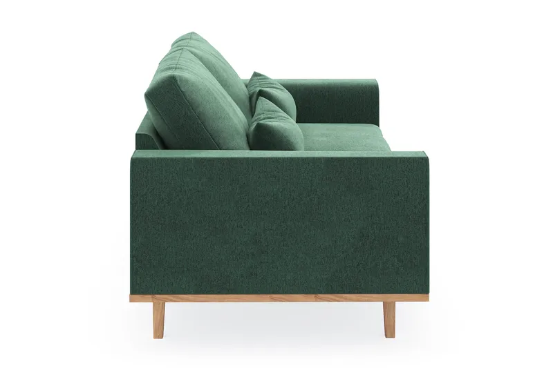 Copenhagen 3-seters Fløyelssofa - Mørk grønn - Møbler - Sofaer - Sofa 3 seter