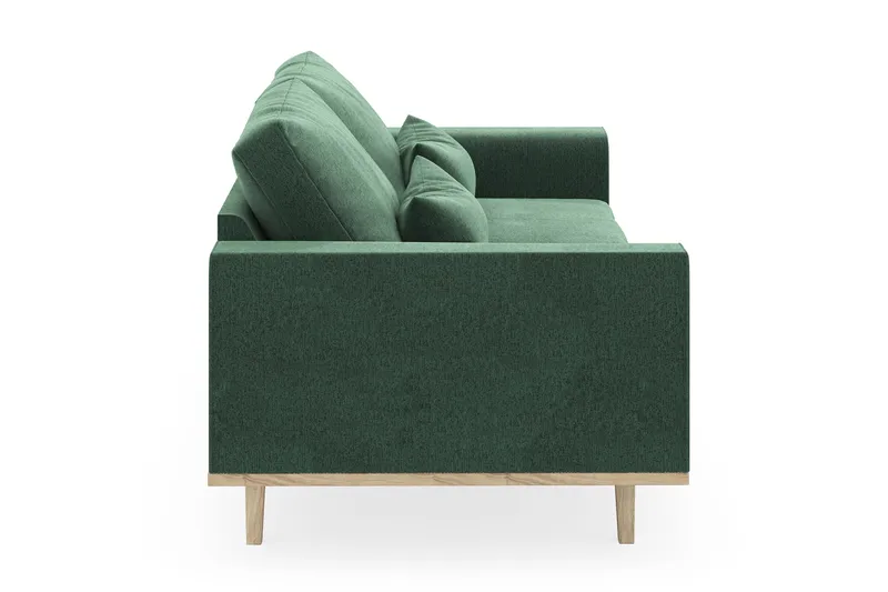 Copenhagen 3-seters Fløyelssofa - Mørk grønn - Møbler - Sofaer - Sofa 3 seter