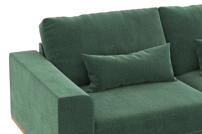 Copenhagen 3-seters Fløyelssofa - Mørk grønn - Møbler - Sofaer - Sofa 3 seter
