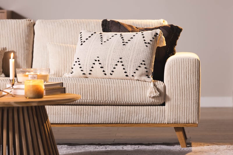Copenhagen 3-seters Manchestersofa - Beige - Møbler - Sofaer - Sofa 3 seter