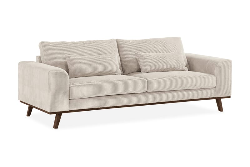 Copenhagen 3-seters Manchestersofa - Beige - Møbler - Sofaer - Sofa 3 seter