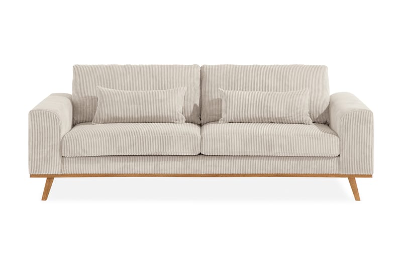 Copenhagen 3-seters Manchestersofa - Beige - Møbler - Sofaer - Sofa 3 seter