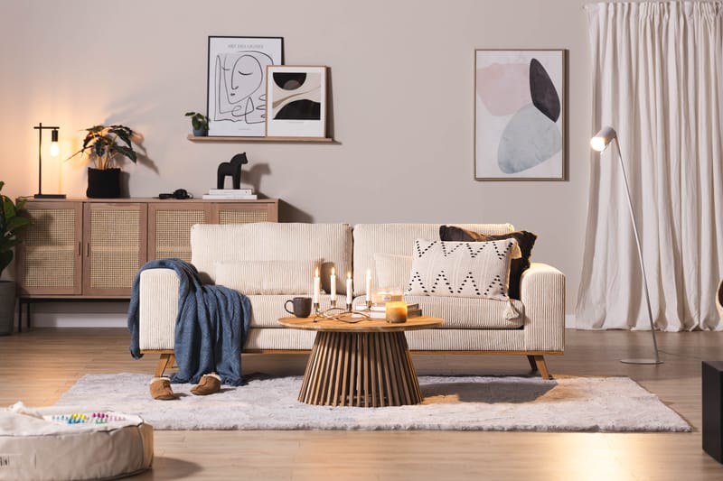 Copenhagen 3-seters Manchestersofa - Beige - Møbler - Sofaer - Sofa 3 seter