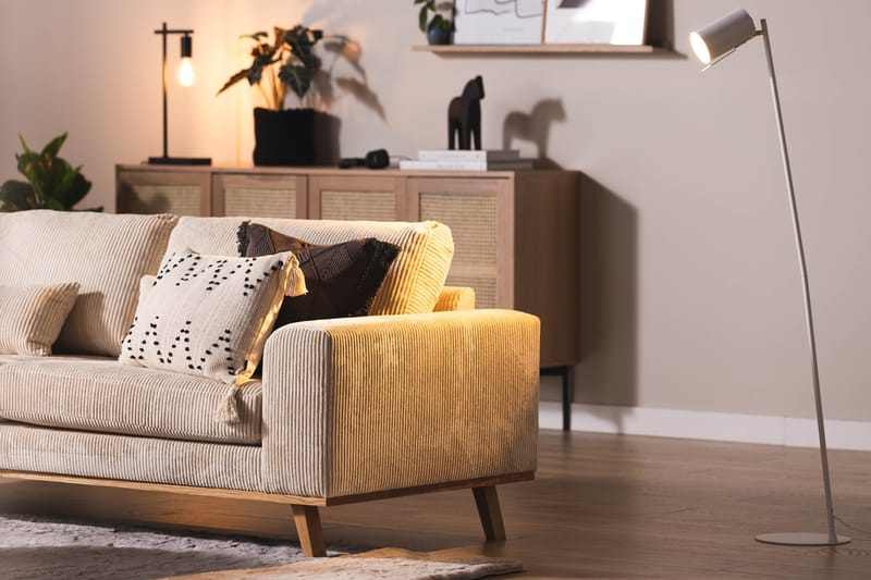 Copenhagen 3-seters Manchestersofa - Beige - Møbler - Sofaer - Sofa 3 seter