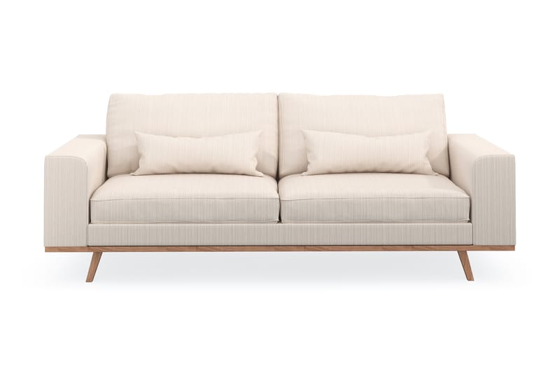 Copenhagen 3-seters Manchestersofa - Beige - Møbler - Sofaer - Sofa 3 seter