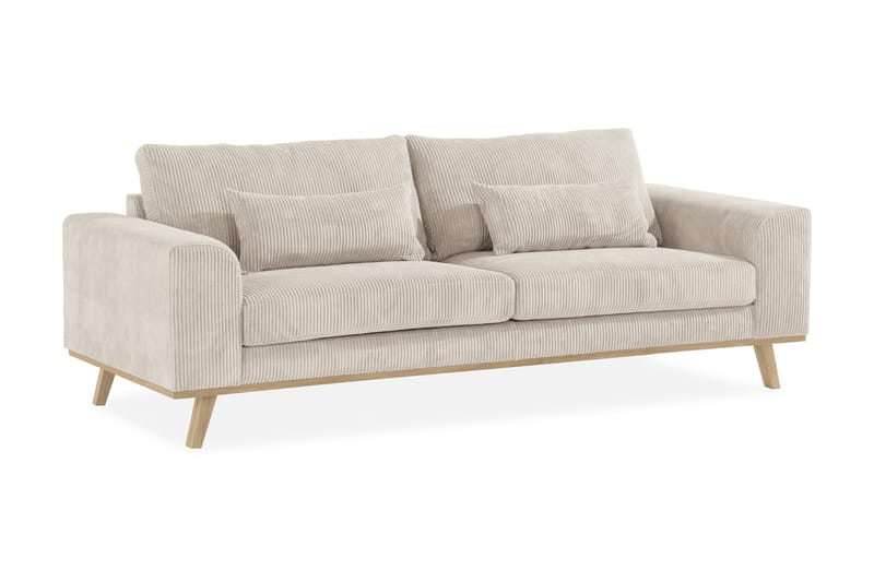 Copenhagen 3-seters Manchestersofa - Beige - Møbler - Sofaer - Sofa 3 seter