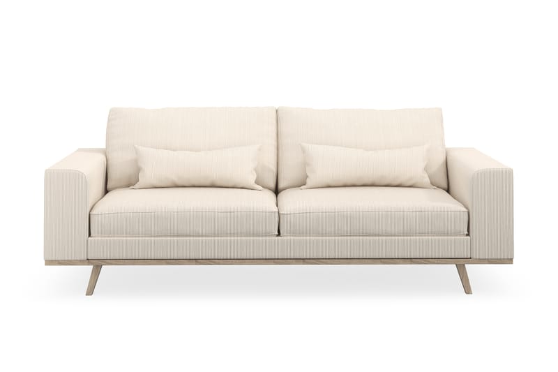Copenhagen 3-seters Manchestersofa - Beige - Møbler - Sofaer - Sofa 3 seter