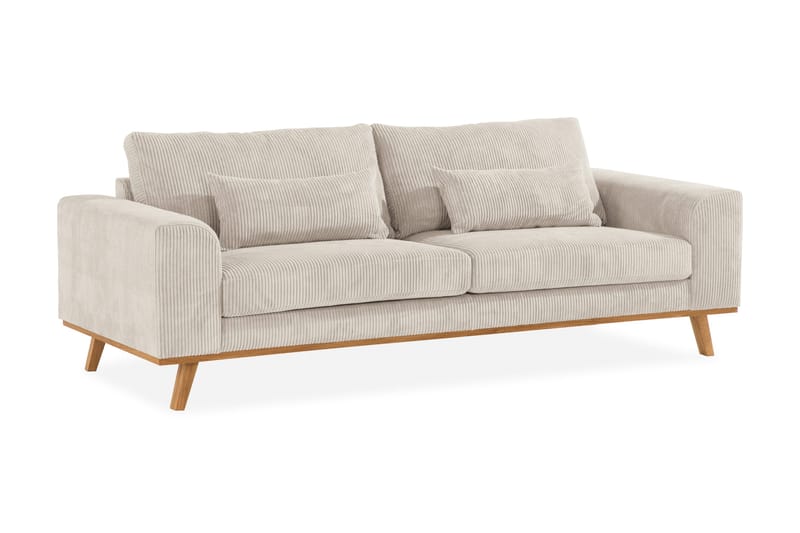 Copenhagen 3-seters Manchestersofa - Beige - Møbler - Sofaer - Sofa 3 seter