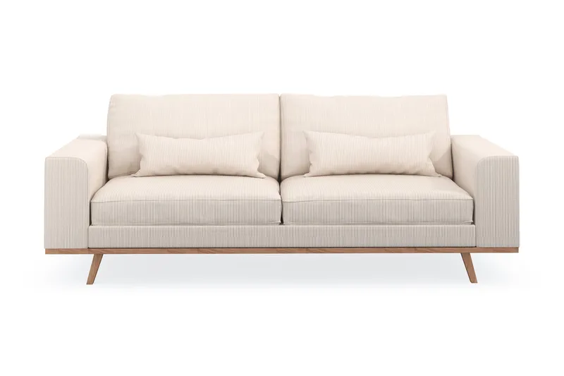 Copenhagen 3-seters Manchestersofa - Beige - Møbler - Sofaer - Sofa 3 seter