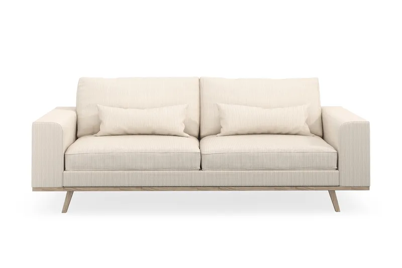 Copenhagen 3-seters Manchestersofa - Beige - Møbler - Sofaer - Sofa 3 seter