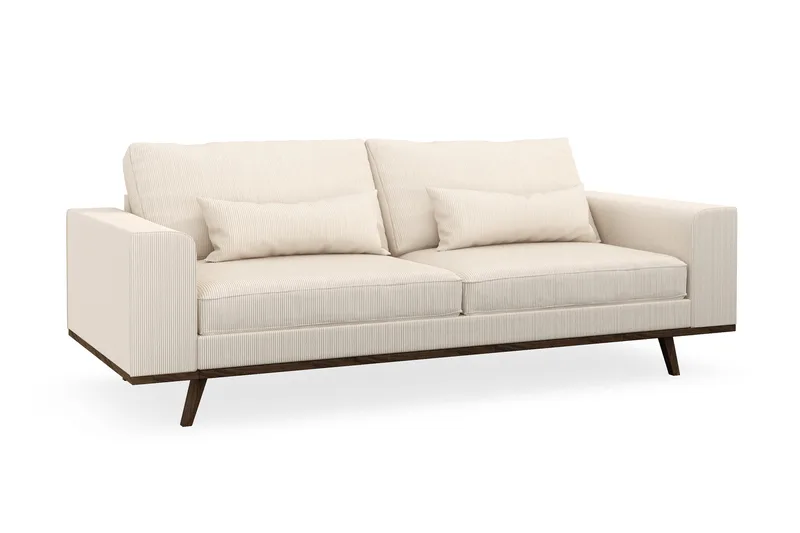 Copenhagen 3-seters Manchestersofa - Beige - Møbler - Sofaer - Sofa 3 seter