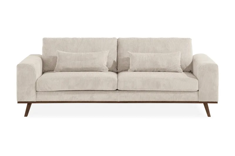 Copenhagen 3-seters Manchestersofa - Beige - Møbler - Sofaer - Sofa 3 seter