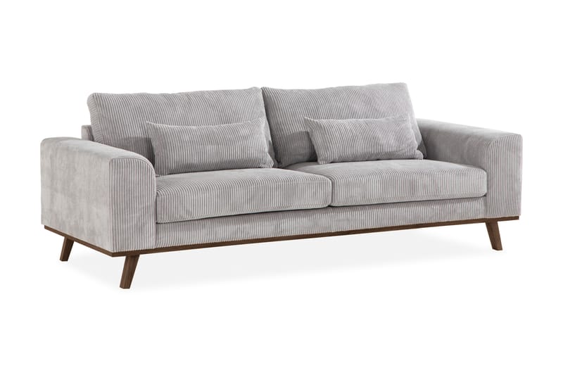 Copenhagen 3-seters Manchestersofa - Lys grå - Møbler - Sofaer - Sofa 3 seter