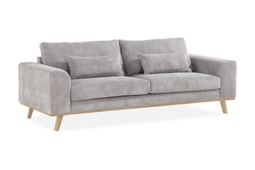 Copenhagen 3-seters Manchestersofa - Lys grå - Møbler - Sofaer - Sofa 3 seter