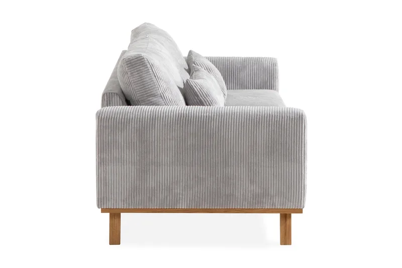 Copenhagen 3-seters Manchestersofa - Lys grå - Møbler - Sofaer - Sofa 3 seter