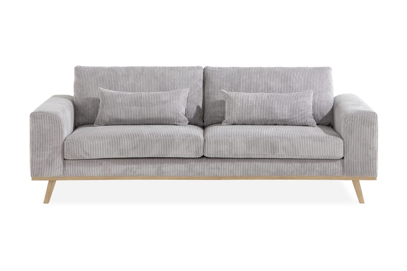 Copenhagen 3-seters Manchestersofa - Lys grå - Møbler - Sofaer - Sofa 3 seter