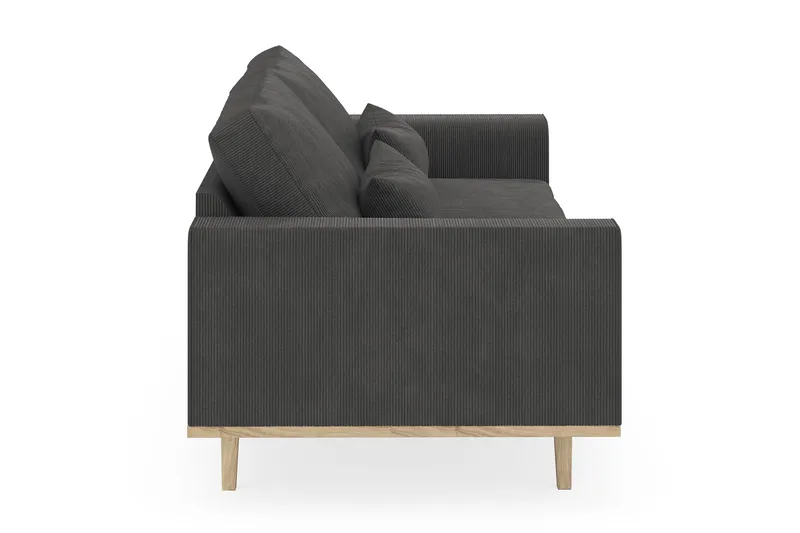 Copenhagen 3-seters Manchestersofa - Mørk grå - Møbler - Sofaer - Sofa 3 seter