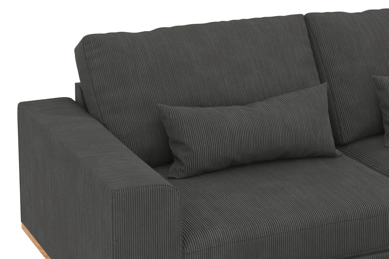Copenhagen 3-seters Manchestersofa - Mørk grå - Møbler - Sofaer - Sofa 3 seter