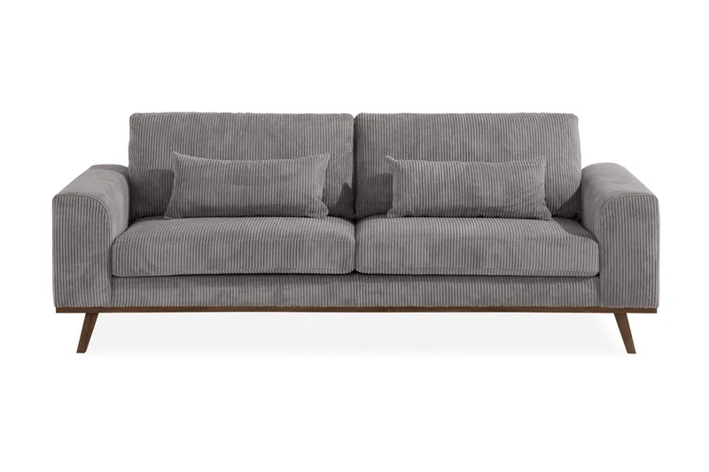 Copenhagen 3-seters Manchestersofa - Mørk grå - Møbler - Sofaer - Sofa 3 seter