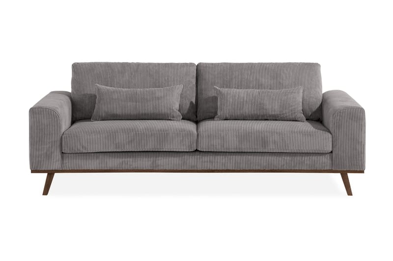 Copenhagen 3-seters Manchestersofa - Mørk grå - Møbler - Sofaer - Sofa 3 seter
