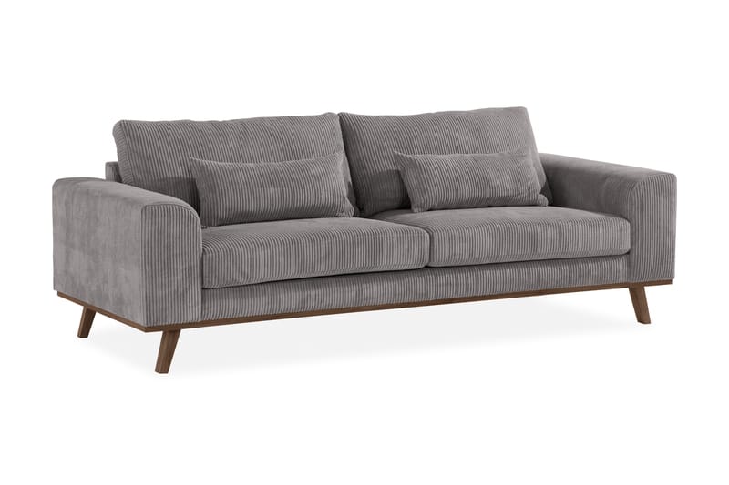 Copenhagen 3-seters Manchestersofa - Mørk grå - Møbler - Sofaer - Sofa 3 seter