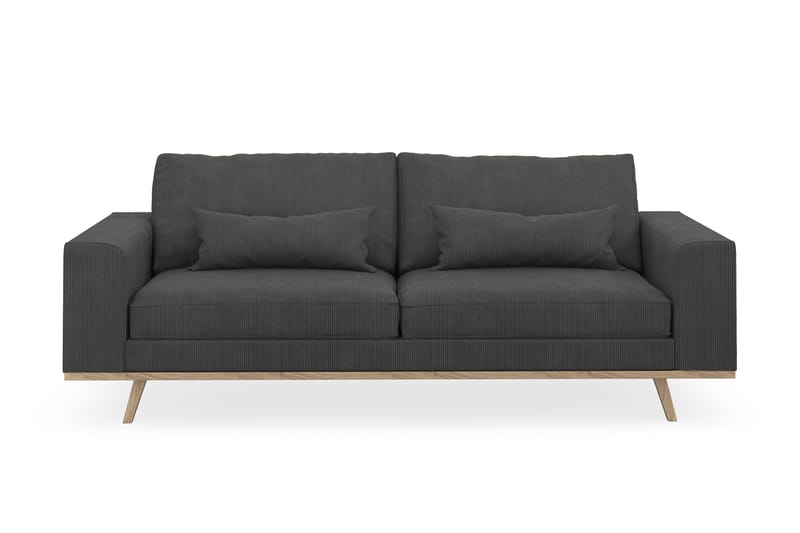 Copenhagen 3-seters Manchestersofa - Mørk grå - Møbler - Sofaer - Sofa 3 seter