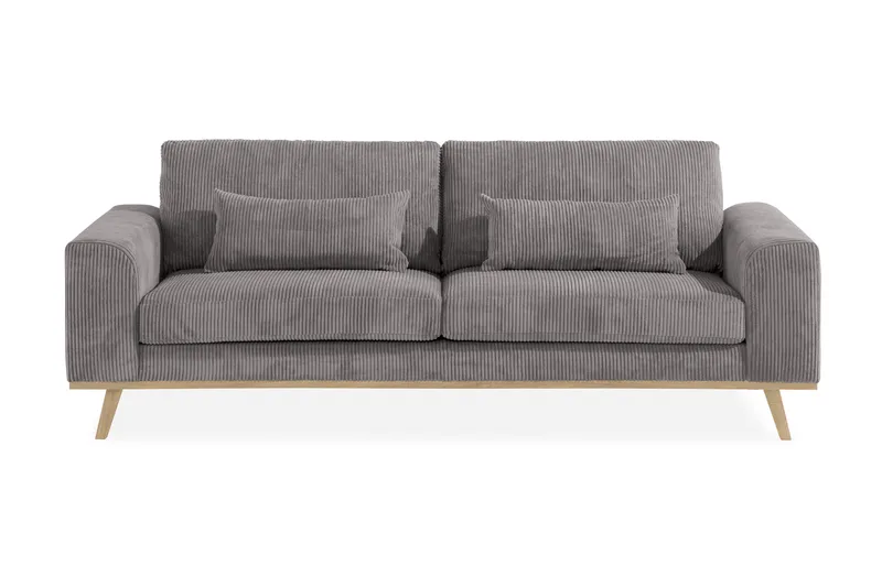 Copenhagen 3-seters Manchestersofa - Mørk grå - Møbler - Sofaer - Sofa 3 seter