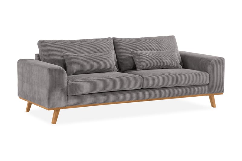 Copenhagen 3-seters Manchestersofa - Mørk grå - Møbler - Sofaer - Sofa 3 seter